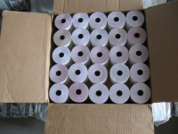 Box of 50 Paper Rolls - 3 ply- 3" x 72 feet each + bonus item-$5