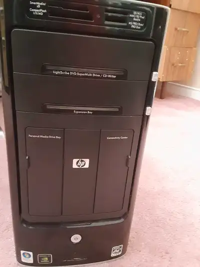HP Pavilion media center m8100n TV pc AMD LIVE, AMD Athlon 64x2 dual core processor 5600 win10 pro 3...