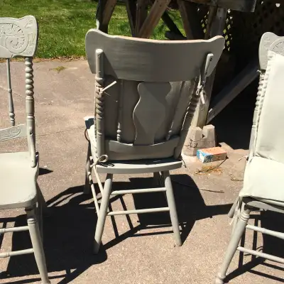 4 vintage dining room chairs, View more