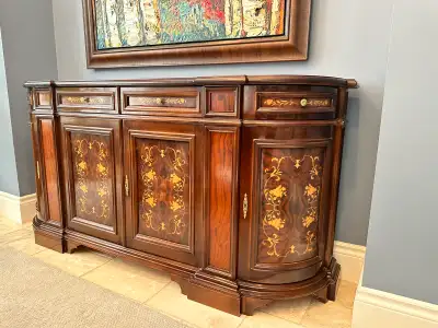 Italian Inlaid Wood Credenza / Sideboard – Handmade Sorrento Sty, View more