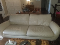 FREE LEATHER COUCH AND RECLINER.