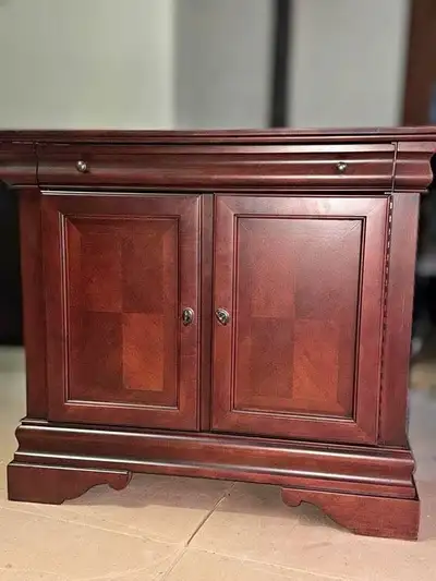 Solid Mahogany Sideboard / Buffet Cabinet with Drawer – Heavy, View more