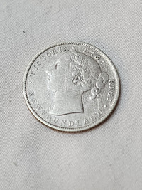 1890 Silver Newfoundland 20 Cents Coin(NFLD Queen Victoria