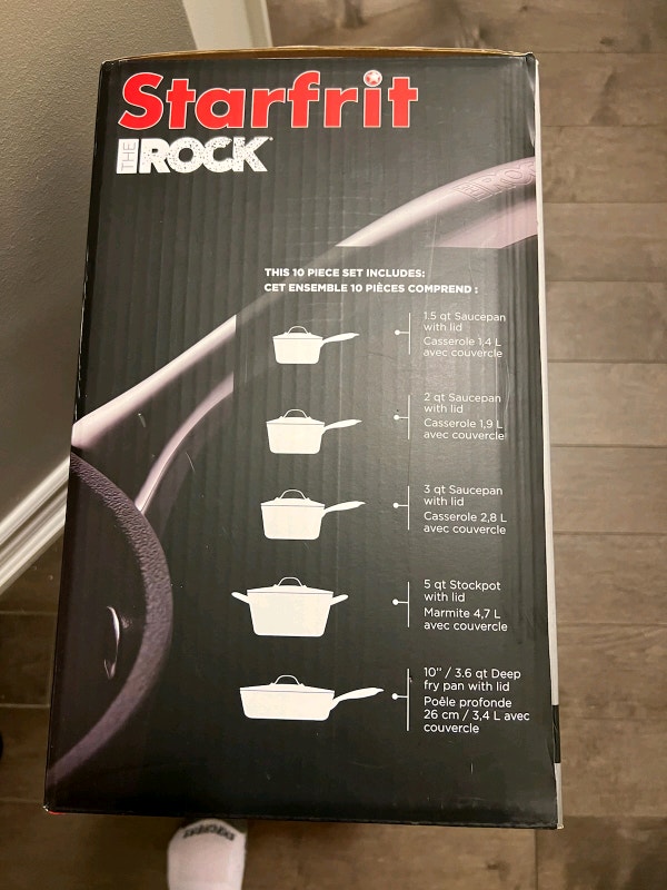 Starfrit Rock Diamond 10Piece NonStick Cookware Set *Brand New Kitchen & Dining Wares