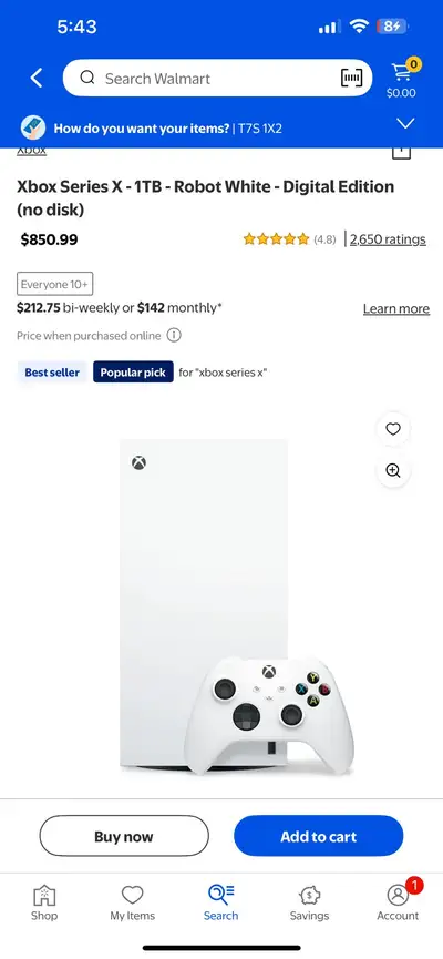 Xbox Series X 2024 Digital Edition, View more