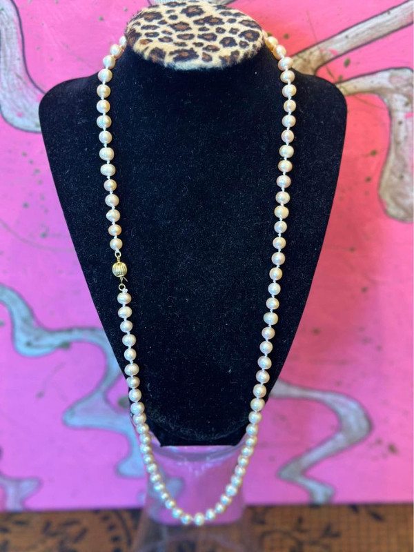 magnifique collier de perles véritables couleur rose, 28", neuf dans Autre  à Ville de Montréal - Image 4