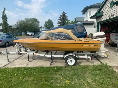 READ. AD. Properly 14.5 ft boat new carpet new steering system new upholstered seats new steering wh...