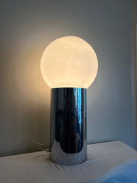 Mid Century Chrome Globe Lamp