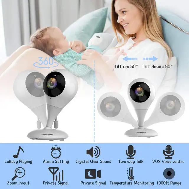 Camera Baby Monitor WIFI Surveillance pour Bebe + 2 Way talk in Gates, Monitors & Safety in Longueuil / South Shore - Image 9