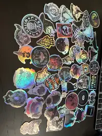 Collection of witch holographic stickers