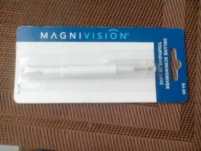 Description: A new Pocket-sized screwdriver pen with Philips and standard heads Ribbed body offers a...