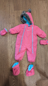 Pink Gusti snowsuit for 18m