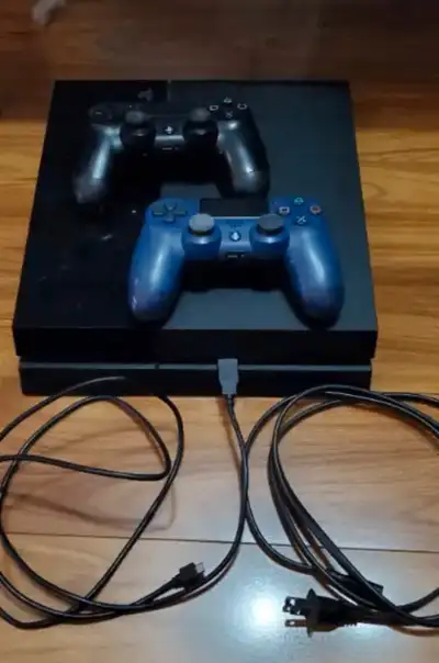 Selling our PS4 - Sony PlayStation 4 for $200. Comes with the 2 controllers, plugin and HDMI cords t...