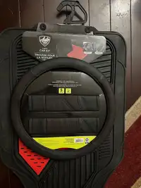 Brand new. Car mats and steering cover universal 