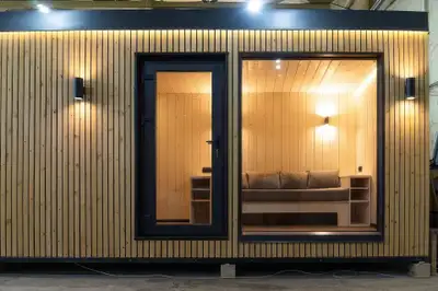Luxury outdoor sauna 258 sq ft, View more