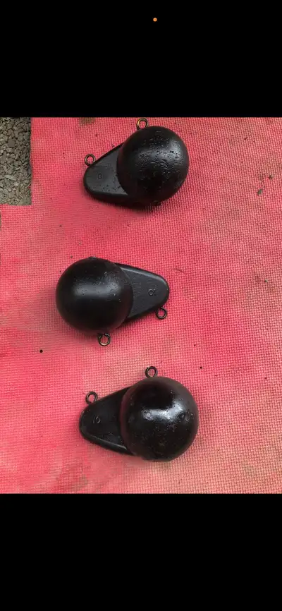10lb Cannon Balls -$60 Downriggers $3.00 each. 1.5 to 2 ounce. Egg sinker & Walker Sinker - differen...