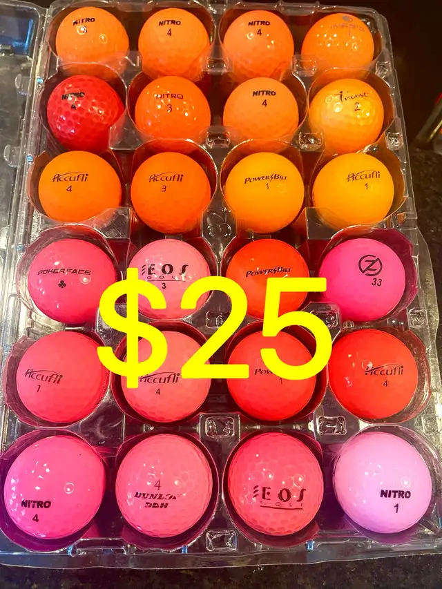 Red colored used golf balls in Golf in Saskatoon - Image 10