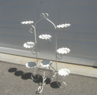 Vintage wrought iron plant stand or candle holder