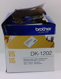 Brother - Étiquettes d'expédition DK1202, 4 po x 2 3/7 po