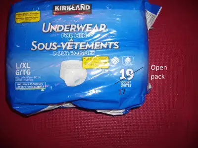 17-pack  KIRKLAND  sous-vetements size L-XL/ G-TG homme, View more