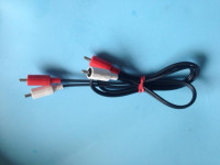 Dual RCA Phono Plug Male to Male Audio Cable Lead Connector
