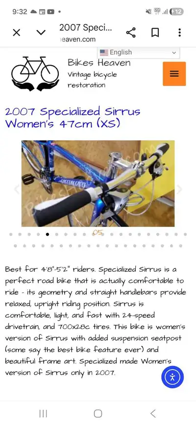 woman's sirrus specialized bike , View more