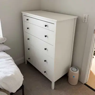 Delivery Available: Tall White Dresser , View more