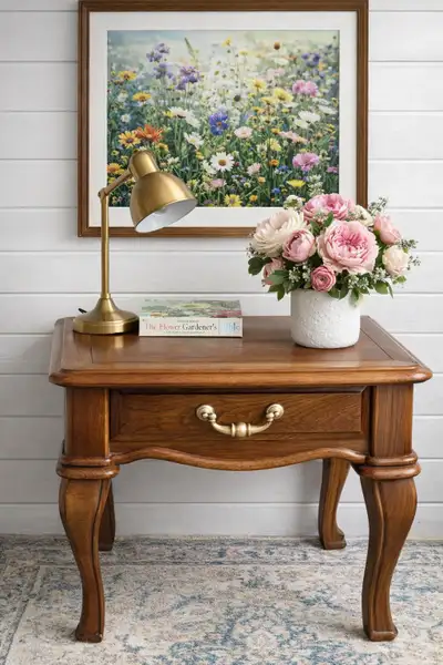 beautiful solid wood nightstand, View more
