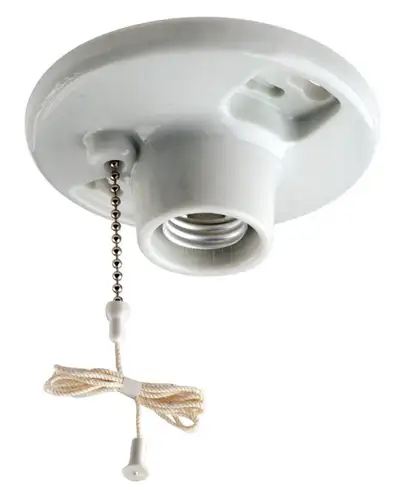 PLAFONNIER A CHAINETTE BLANC 4 THERM. PORCELAINE NEUF NEW 280WH, View more