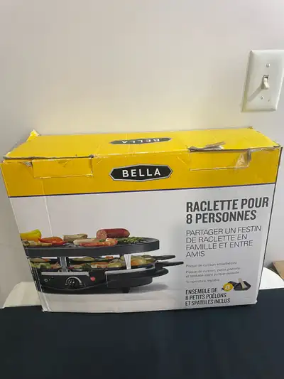 Get ready to host unforgettable gatherings with this brand-new Bella 8-person raclette, perfect for...