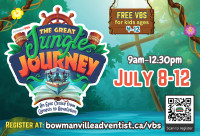 "Jungle Journey" VBS kids camp -July 8-12 morning (FREE)