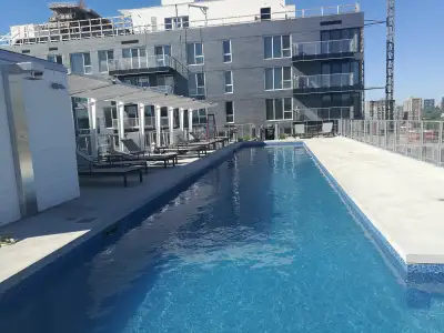 Downtown 3 ½ one closed bedroom condo in the decent building for rent, includes one bed, one sofa be...