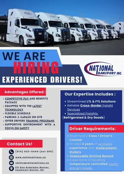 Looking for class 1 drivers, View more