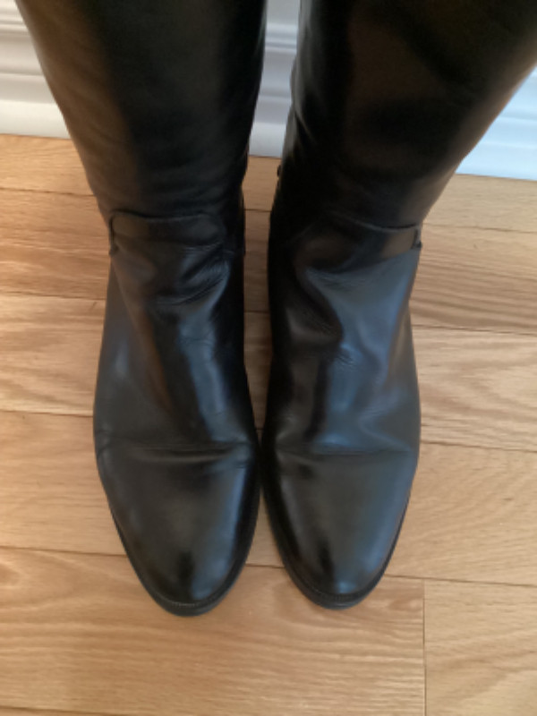 PRICE DROP! Emanuele Crasto Women's Black Leather Boots SZ 10.5 in Women's - Shoes in West Island - Image 2