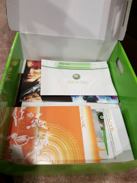 XBOX 360 ORIGINAL BOX WITH ALL ORIGINAL BOOKLETS INSIDE