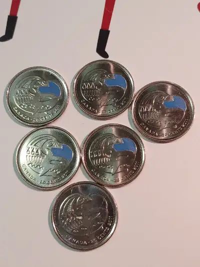 Canada 2011 25 cents Coloured and no color Orca Whale, View more