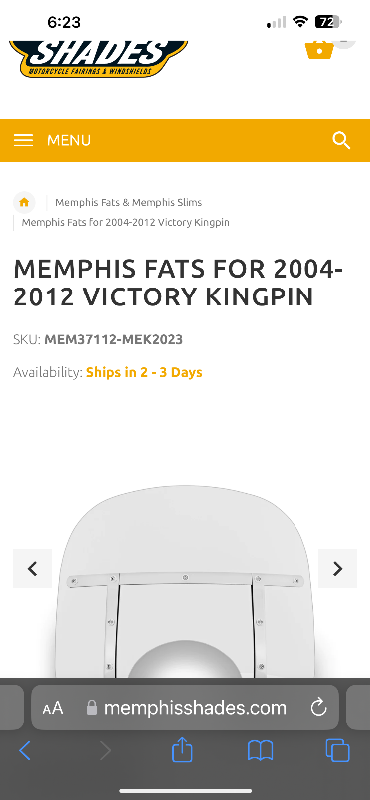 Motorcycle  windshields Memphis Shades mem3711 Yamaha Kawasaki in Other in Barrie - Image 8