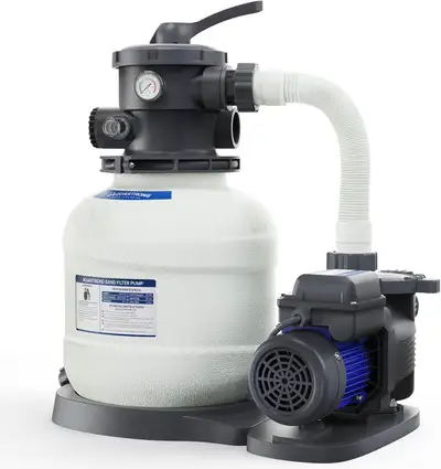 $70 - Aquastrong 1/2 HP Pool Sand Filter & Pump (above-ground), View more