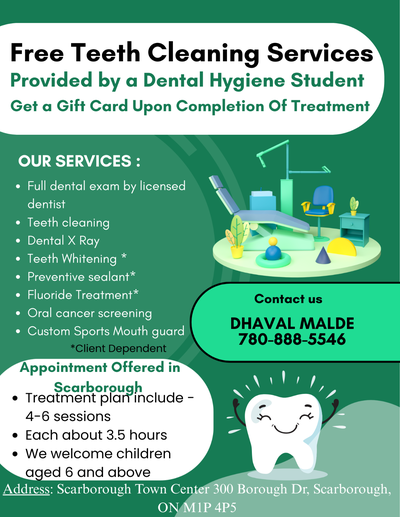 Free dental cleaning : Incentive at the end of treatment, View more