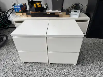 2 side bed side tables, View more