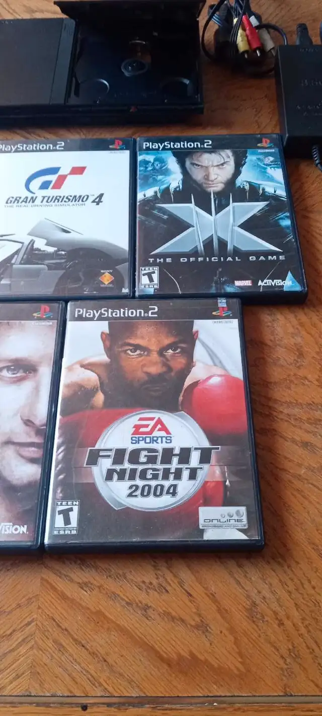 PS2 with 5 games, 2 controllers, cables, memory card in Older Generation in Owen Sound - Image 6