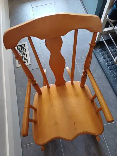 wooden children's rocking chair (vintage/antique) , View more