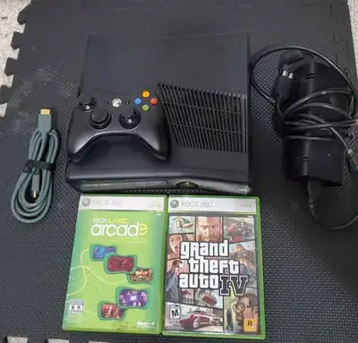 Xbox 360 Slim with games, View more