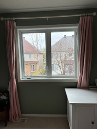 Window treatment kit - curtains, rod, and tie-backs