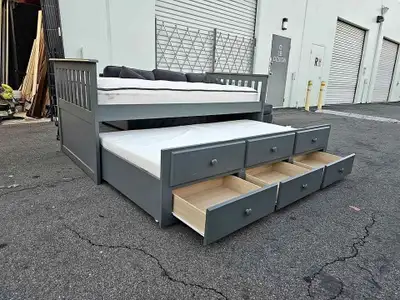 Twin Trundle Bed Frame - cash On delivery, View more