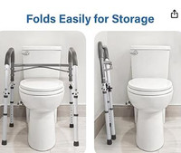 BRAND NEW Deluxe Bathroom Safety Toilet Rail - Adjustable