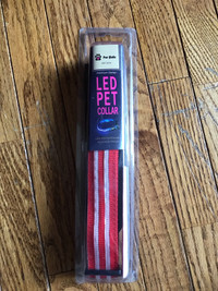 New LED pet collar large/weatherproof/USB rechargeable 