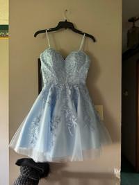 Light blue graduation dress 