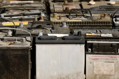 Many used batteries for sale. Many different sizes. Load tested & previously charged No specs on bat...