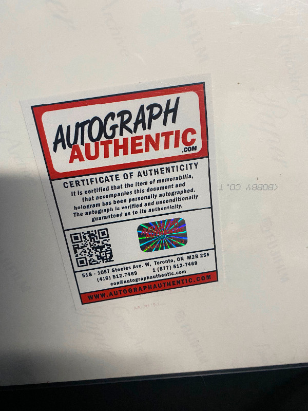 Bobby Hull Autograph dans Art et objets de collection  à Moncton - Image 2